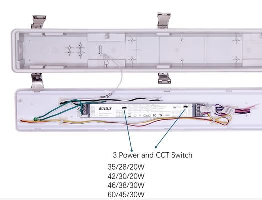 Ενεργειακή εξοικονόμηση 2ft/4ft/5ft/8ft Tri-proof Light με 50000 ώρες διάρκεια ζωής και IP66 IK10