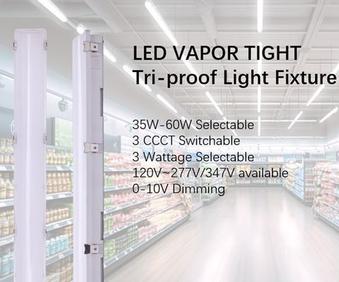 Ενεργειακή εξοικονόμηση 2ft/4ft/5ft/8ft Tri-proof Light με 50000 ώρες διάρκεια ζωής και IP66 IK10