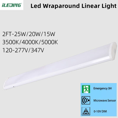 Εναλλακτικός ρεύμα 110V ±10% 2FT 4FT Εμπορικό φως LED Batten Wrap Light Επιφάνεια Εγκαταστάθηκε Γραμμικό φως LED Wraparound