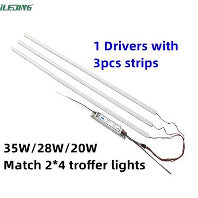 145lm/w Ενεργειακή εξοικονόμηση Dimming LED Μαγνητικό γραμμικό κιτ αναβάθμισης με κιτ επείγουσας μπαταρίας