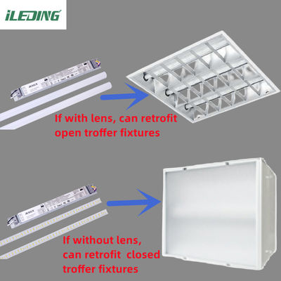 120-277V 3Power ρυθμιζόμενο LED Troffer Retrofit Kit Lighting με μαγνητικό γραμμικό retrofit Kit Light