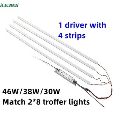 120-277V / 120-347V LED Troffer Retrofit 3CCT 3Power Επιλεξιμό μαγνητικό γραμμικό κιτ μεταρρύθμισης