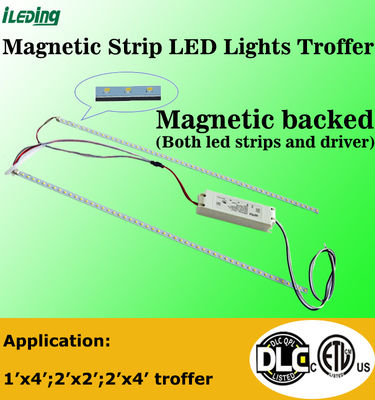 120-277V / 120-347V LED Troffer Retrofit 3CCT 3Power Επιλεξιμό μαγνητικό γραμμικό κιτ μεταρρύθμισης