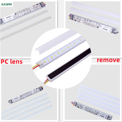 Επικεφαλής LED Linear retrofit Kit Extrusion Housing Channel με μήκος 4FT και κάλυψη PC