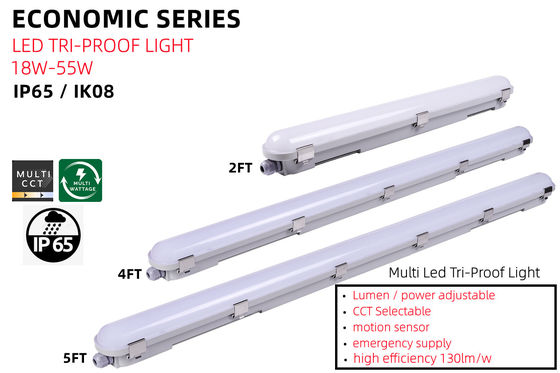 55W 80 Ra Φως LED πλυντηρίου αυτοκινήτων με AC 110V Εισεχόμενη τάση Γραμμική στενή στερεότητα ατμού