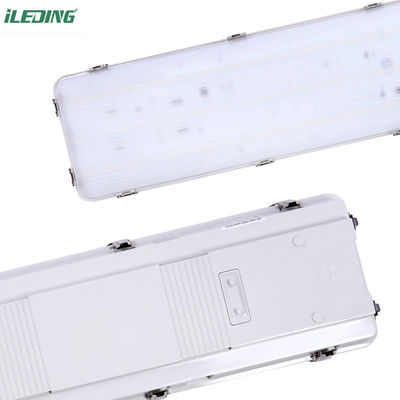 AC 110-277V Βιομηχανικός έλεγχος αισθητήρων Led Linear Vapor Tight Warehouse Light Fixture 100W 85W 75W 65W IP67