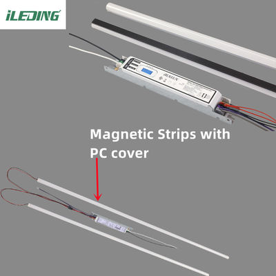 85 CRI Μαγνητικό 4FT LED Γραμμικό κιτ αναβάθμισης για εμπορικό κατάστημα γραφείων 2x4 Troffer Light