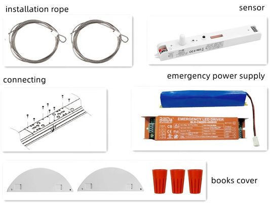 4000K Επιφάνεια γραφείου 34W 4FT LED Linear Strip Lighting Fixture με SMD2835