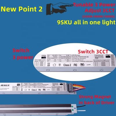 46W 4FT LED μαγνητικό φως Γραμμικά φώτα 2 4 Troffer Retrofit Kit Light Solution