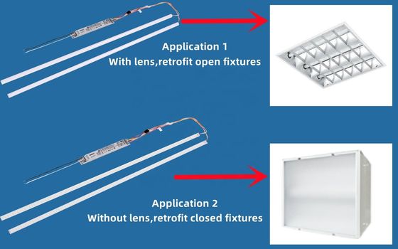 46W 4FT LED μαγνητικό φως Γραμμικά φώτα 2 4 Troffer Retrofit Kit Light Solution