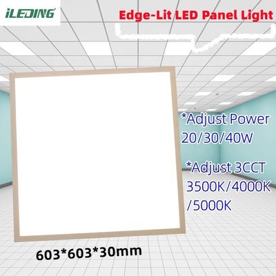 5- Ρυθμίστε 3 CCT 20W 30W 40W LED Edge-Lit Surface Mount Fixture Dimmable Ceiling Flat LED Panel Light