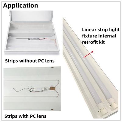 IP44 Led Retrofit Light Μαγνητικό γραμμικό retrofit Kit Troffer 2*4 5000K 35W 28W 20W SMD2835