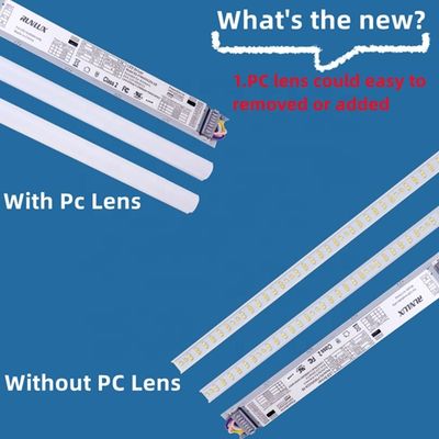 2FT 25W ρυθμιζόμενο CCT Led Magnetic Linear retrofit Kit PC φακό για προσαρμόσιμο φωτισμό