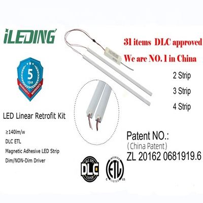 Αμβλύσιμο 3CCT Led Magnetic Linear Retrofit Kit Για 2x4 Troffer Light 46W 4 Strips 4FT
