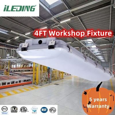 Επιφανειακό τοποθετημένο 4FT 0-10V DIM Led Triproof Batten Light Fixture IP67 Ατμοστεγές για αποθήκευση 5-