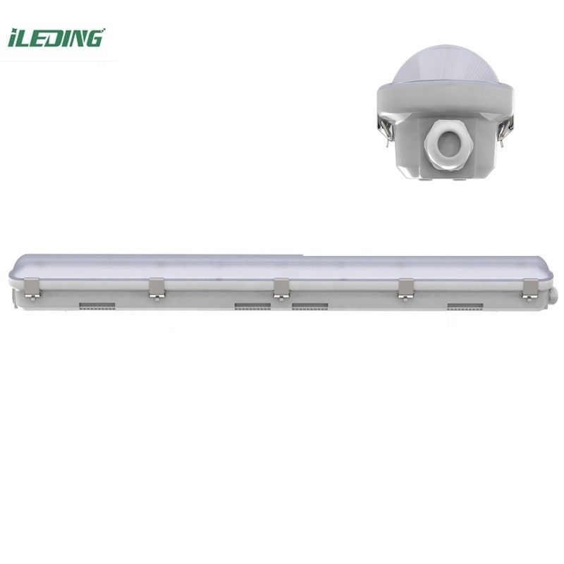 Εμπορική LED ατμοστεγνή 18W 4Ft με ανθεκτική στο νερό βαθμολογία IP66 και υποστήριξη χαμηλής ακτινοβολίας