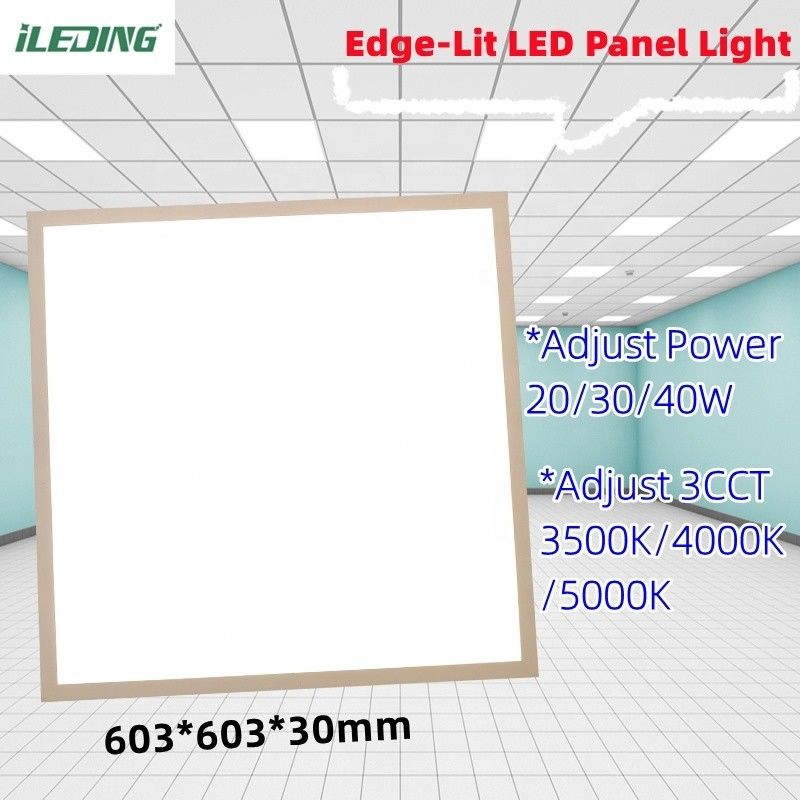 5- Ρυθμίστε 3 CCT 20W 30W 40W LED Edge-Lit Surface Mount Fixture Dimmable Ceiling Flat LED Panel Light